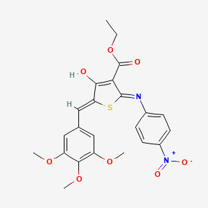 ethyl 2-[(4-nitrophenyl)amino]-4-oxo-5-(3,4,5-trimethoxybenzylidene)-4,5-dihydro-3-thiophenecarboxylate