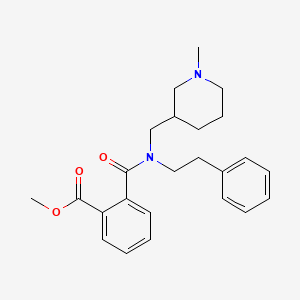 molecular formula C24H30N2O3 B6050749 methyl 2-{[[(1-methyl-3-piperidinyl)methyl](2-phenylethyl)amino]carbonyl}benzoate 