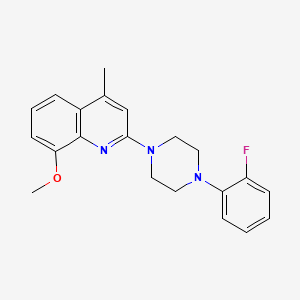 molecular formula C21H22FN3O B6050761 2-[4-(2-fluorophenyl)-1-piperazinyl]-8-methoxy-4-methylquinoline 