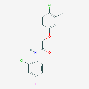 molecular formula C15H12Cl2INO2 B6050767 N-(2-chloro-4-iodophenyl)-2-(4-chloro-3-methylphenoxy)acetamide 