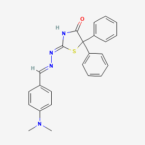 4-(dimethylamino)benzaldehyde (4-oxo-5,5-diphenyl-1,3-thiazolidin-2-ylidene)hydrazone