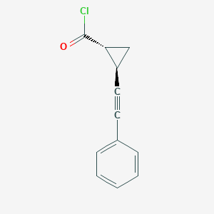 molecular formula C12H9ClO B060508 (1R,2R)-2-(Phenylethynyl)cyclopropane-1-carbonyl chloride CAS No. 172477-27-9