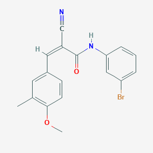 N-(3-bromophenyl)-2-cyano-3-(4-methoxy-3-methylphenyl)acrylamide