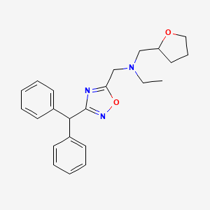 N-{[3-(diphenylmethyl)-1,2,4-oxadiazol-5-yl]methyl}-N-(tetrahydro-2-furanylmethyl)ethanamine