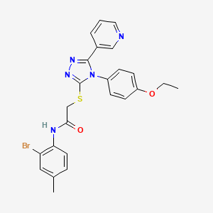 N-(2-bromo-4-methylphenyl)-2-{[4-(4-ethoxyphenyl)-5-(3-pyridinyl)-4H-1,2,4-triazol-3-yl]thio}acetamide