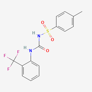 molecular formula C15H13F3N2O3S B6050827 4-methyl-N-({[2-(trifluoromethyl)phenyl]amino}carbonyl)benzenesulfonamide 