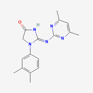 1-(3,4-dimethylphenyl)-2-[(4,6-dimethylpyrimidin-2-yl)amino]-1,5-dihydro-4H-imidazol-4-one