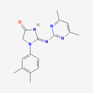 molecular formula C17H19N5O B6050882 1-(3,4-dimethylphenyl)-2-[(4,6-dimethylpyrimidin-2-yl)amino]-1,5-dihydro-4H-imidazol-4-one 