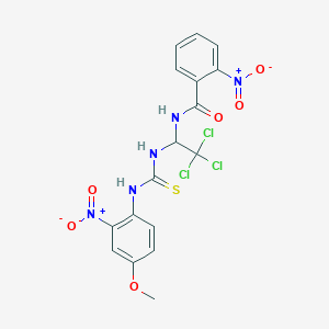 2-nitro-N-[2,2,2-trichloro-1-({[(4-methoxy-2-nitrophenyl)amino]carbonothioyl}amino)ethyl]benzamide