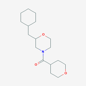 molecular formula C17H29NO3 B6050892 2-(cyclohexylmethyl)-4-(tetrahydro-2H-pyran-4-ylcarbonyl)morpholine 