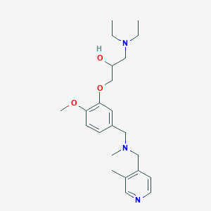 1-(diethylamino)-3-[2-methoxy-5-({methyl[(3-methyl-4-pyridinyl)methyl]amino}methyl)phenoxy]-2-propanol