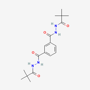 molecular formula C18H26N4O4 B6050916 N'~1~,N'~3~-bis(2,2-dimethylpropanoyl)isophthalohydrazide 