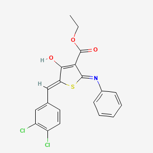 molecular formula C20H15Cl2NO3S B6050920 ethyl 2-anilino-5-(3,4-dichlorobenzylidene)-4-oxo-4,5-dihydro-3-thiophenecarboxylate 
