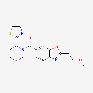 molecular formula C19H21N3O3S B6050933 2-(2-methoxyethyl)-6-{[2-(1,3-thiazol-2-yl)-1-piperidinyl]carbonyl}-1,3-benzoxazole 