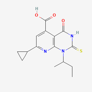 1-sec-butyl-7-cyclopropyl-2-mercapto-4-oxo-1,4-dihydropyrido[2,3-d]pyrimidine-5-carboxylic acid