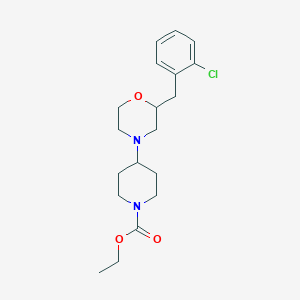 molecular formula C19H27ClN2O3 B6050985 ethyl 4-[2-(2-chlorobenzyl)-4-morpholinyl]-1-piperidinecarboxylate 