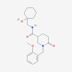 N-[(1-hydroxycyclohexyl)methyl]-1-(2-methoxybenzyl)-6-oxo-3-piperidinecarboxamide