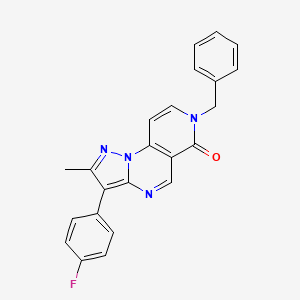 molecular formula C23H17FN4O B6051018 7-benzyl-3-(4-fluorophenyl)-2-methylpyrazolo[1,5-a]pyrido[3,4-e]pyrimidin-6(7H)-one 