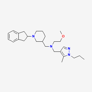 N-{[1-(2,3-dihydro-1H-inden-2-yl)-3-piperidinyl]methyl}-2-methoxy-N-[(5-methyl-1-propyl-1H-pyrazol-4-yl)methyl]ethanamine