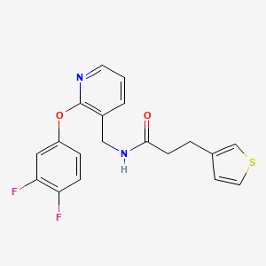 molecular formula C19H16F2N2O2S B6051029 N-{[2-(3,4-difluorophenoxy)-3-pyridinyl]methyl}-3-(3-thienyl)propanamide 
