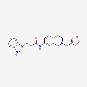 N-[2-(3-furylmethyl)-1,2,3,4-tetrahydro-7-isoquinolinyl]-3-(1H-indol-3-yl)propanamide