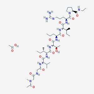 molecular formula C48H87N13O13 B605107 ABT-510 acetate CAS No. 442526-87-6