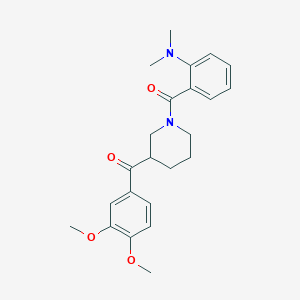 (3,4-dimethoxyphenyl){1-[2-(dimethylamino)benzoyl]-3-piperidinyl}methanone