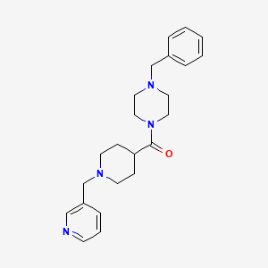 molecular formula C23H30N4O B6051106 1-benzyl-4-{[1-(3-pyridinylmethyl)-4-piperidinyl]carbonyl}piperazine 