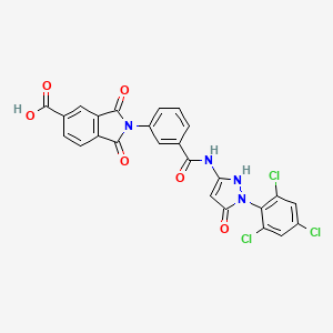 2-[3-({[5-hydroxy-1-(2,4,6-trichlorophenyl)-1H-pyrazol-3-yl]amino}carbonyl)phenyl]-1,3-dioxo-5-isoindolinecarboxylic acid