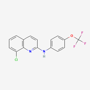 molecular formula C16H10ClF3N2O B605113 8-chloro-N-[4-(trifluoromethoxy)phenyl]quinolin-2-amine CAS No. 1258453-75-6