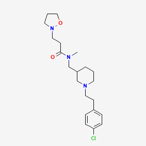 molecular formula C21H32ClN3O2 B6051131 N-({1-[2-(4-chlorophenyl)ethyl]-3-piperidinyl}methyl)-3-(2-isoxazolidinyl)-N-methylpropanamide 