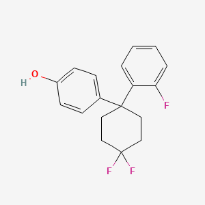 molecular formula C18H17F3O B605114 4-[4,4-二氟-1-(2-氟苯基)环己基]苯酚 CAS No. 1421854-16-1