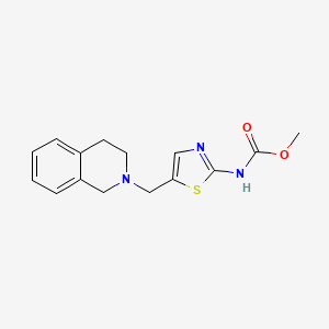 molecular formula C15H17N3O2S B6051164 methyl [5-(3,4-dihydro-2(1H)-isoquinolinylmethyl)-1,3-thiazol-2-yl]carbamate 