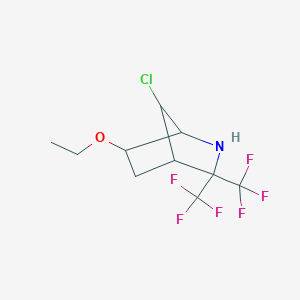 molecular formula C10H12ClF6NO B6051170 7-chloro-6-ethoxy-3,3-bis(trifluoromethyl)-2-azabicyclo[2.2.1]heptane 