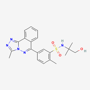 molecular formula C21H23N5O3S B6051180 N-(2-hydroxy-1,1-dimethylethyl)-2-methyl-5-(3-methyl[1,2,4]triazolo[3,4-a]phthalazin-6-yl)benzenesulfonamide 