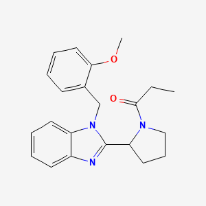 1-(2-methoxybenzyl)-2-(1-propionyl-2-pyrrolidinyl)-1H-benzimidazole