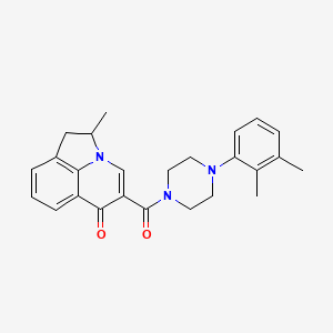 molecular formula C25H27N3O2 B6051208 5-{[4-(2,3-dimethylphenyl)-1-piperazinyl]carbonyl}-2-methyl-1,2-dihydro-6H-pyrrolo[3,2,1-ij]quinolin-6-one 