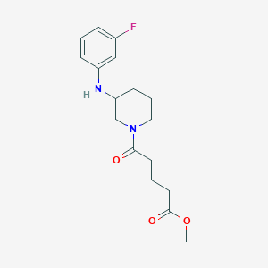 methyl 5-{3-[(3-fluorophenyl)amino]-1-piperidinyl}-5-oxopentanoate