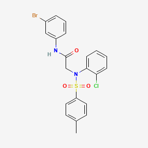 molecular formula C21H18BrClN2O3S B6051226 N~1~-(3-bromophenyl)-N~2~-(2-chlorophenyl)-N~2~-[(4-methylphenyl)sulfonyl]glycinamide 