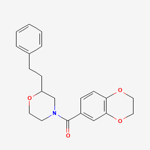 molecular formula C21H23NO4 B6051244 4-(2,3-dihydro-1,4-benzodioxin-6-ylcarbonyl)-2-(2-phenylethyl)morpholine 