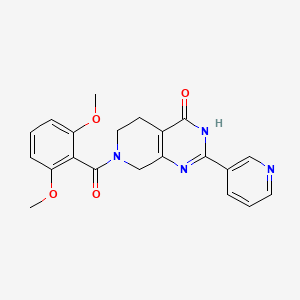molecular formula C21H20N4O4 B6051260 7-(2,6-dimethoxybenzoyl)-2-pyridin-3-yl-5,6,7,8-tetrahydropyrido[3,4-d]pyrimidin-4(3H)-one 