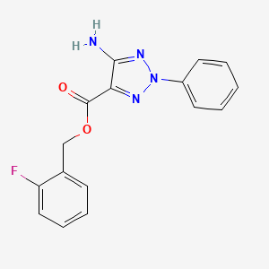 2-fluorobenzyl 5-amino-2-phenyl-2H-1,2,3-triazole-4-carboxylate