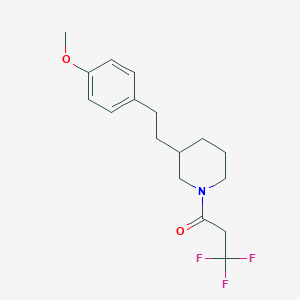 3-[2-(4-methoxyphenyl)ethyl]-1-(3,3,3-trifluoropropanoyl)piperidine