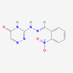 molecular formula C10H8N6O3 B6051287 2-nitrobenzaldehyde (5-oxo-4,5-dihydro-1,2,4-triazin-3-yl)hydrazone 