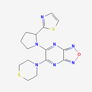 5-[2-(1,3-thiazol-2-yl)-1-pyrrolidinyl]-6-(4-thiomorpholinyl)[1,2,5]oxadiazolo[3,4-b]pyrazine