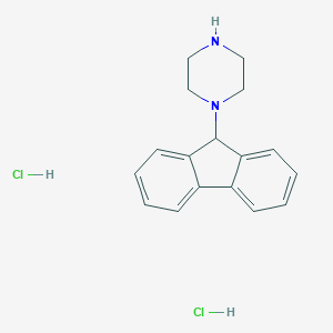 molecular formula C17H20Cl2N2 B060513 1-(9H-fluoren-9-yl)piperazine Dihydrochloride CAS No. 175277-64-2