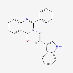 molecular formula C24H18N4O B6051339 3-{[(1-methyl-1H-indol-3-yl)methylene]amino}-2-phenyl-4(3H)-quinazolinone 