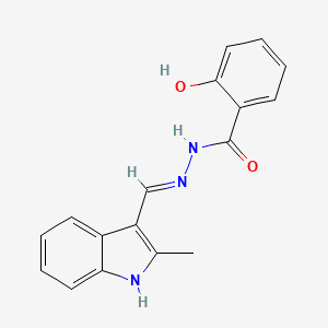 molecular formula C17H15N3O2 B6051352 2-hydroxy-N'-[(2-methyl-1H-indol-3-yl)methylene]benzohydrazide 