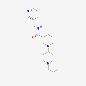 molecular formula C21H34N4O B6051366 1'-isobutyl-N-(3-pyridinylmethyl)-1,4'-bipiperidine-3-carboxamide 