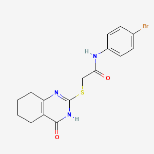 molecular formula C16H16BrN3O2S B6051372 N-(4-bromophenyl)-2-[(4-oxo-3,4,5,6,7,8-hexahydro-2-quinazolinyl)thio]acetamide 